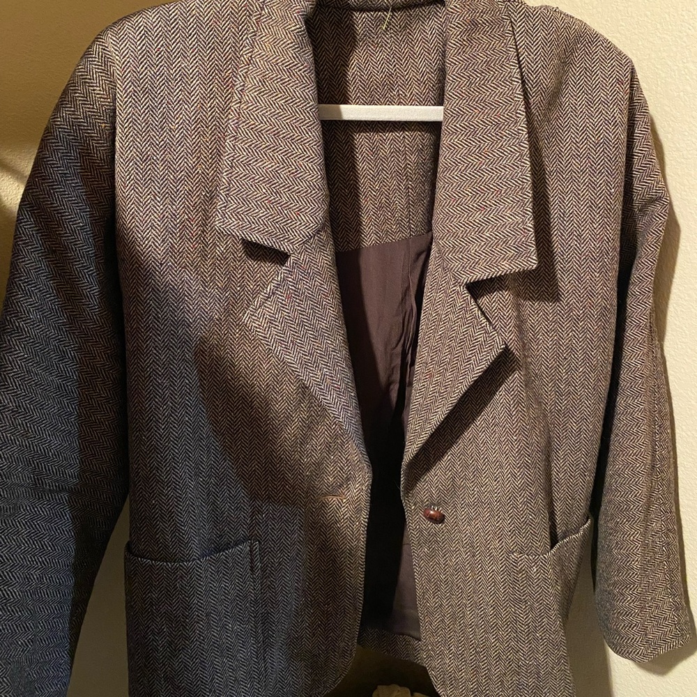 Vintage Dark AcademiaTweed Blazer